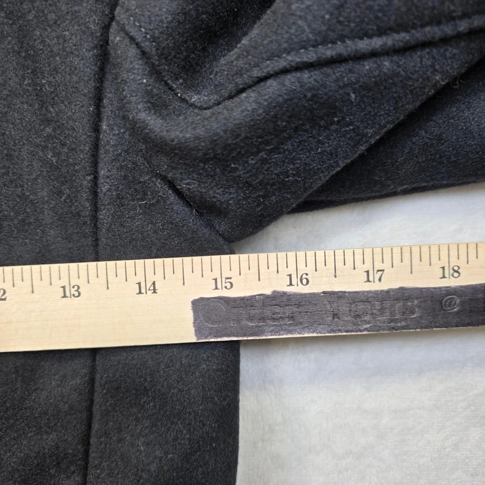 GAP Kids Wool Peacoat‎ Kids Boys Size 6 Black Double Breasted Anchor Buttons